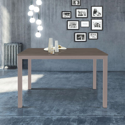 Tavolo allungabile 110x70 struttura tortora e piano larice grigio Monster