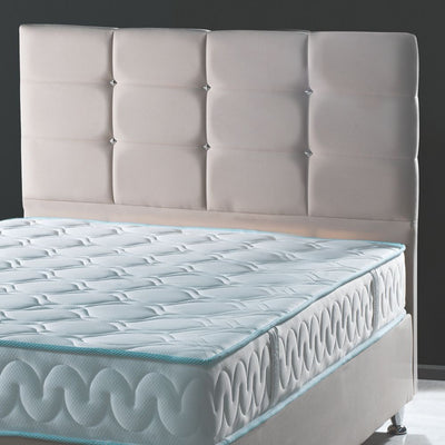 Testiera letto Nova 120x8x110H cm. in ecopelle tortora
