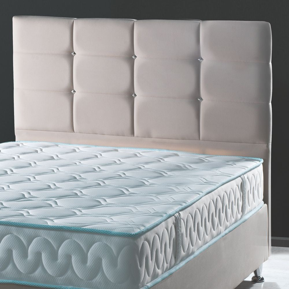 Testiera letto Nova 120x8x110H cm. in ecopelle tortora
