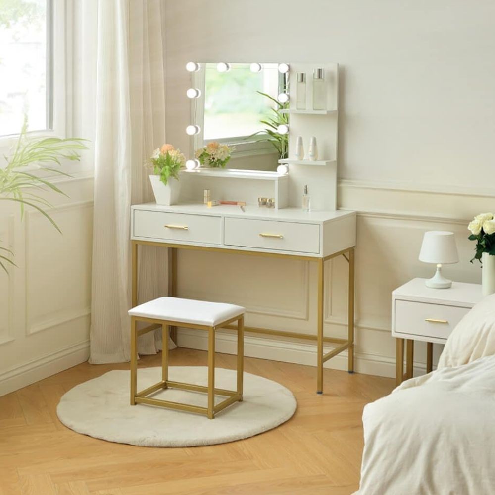 Armadio Niceville 2 ante battenti e 2 cassetti colore bianco