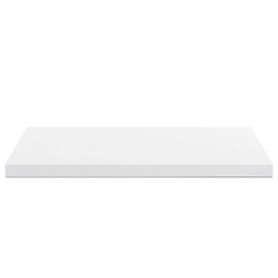 Top non forato 240x60x4 con bordo poliuretano  in bianco