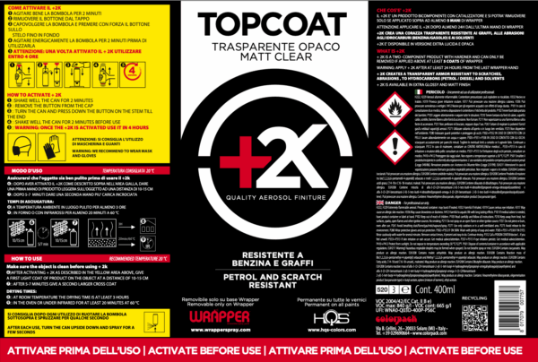 HQS - TOP COAT +2k - (Lucido o Opaco)