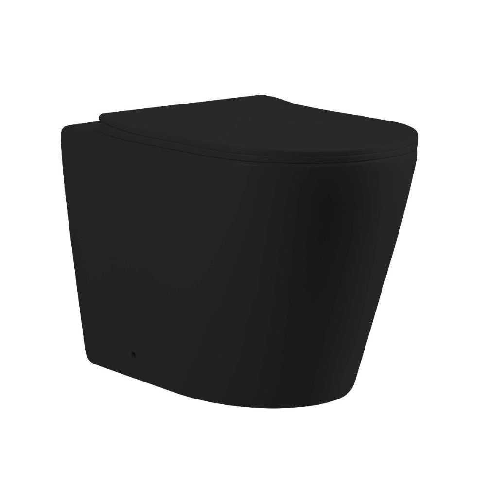 WC a pavimento YJ-3380MB in nero opaco 36x56x40 cm.